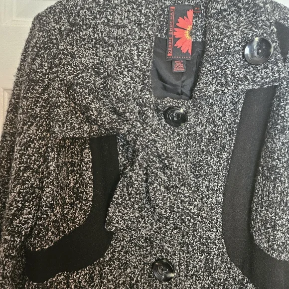 DEBBIE SHUCHAT COLLECTION WOMEN  CHARMING MID LONG TWEED COAT SIZE XL - Picture 6 of 16